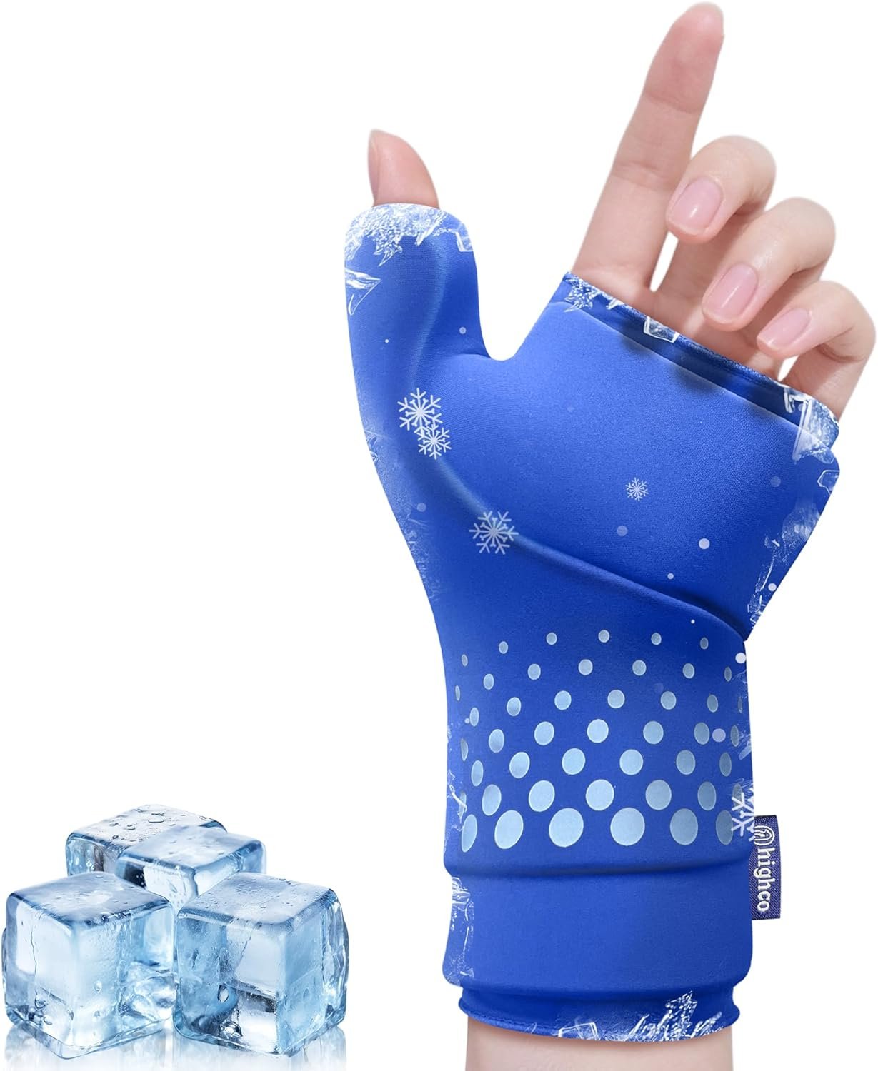 Wrist &Thumb Ice Pack Wrap -Cold&Hot Therapy Thickened Ice Gel- Hand Ice Pack & Ice Glove for Arthritis,Carpal Tunnel Relief, Tendonitis,Injuries & Recovery-Fits Men and Women (Blue, L/XL)