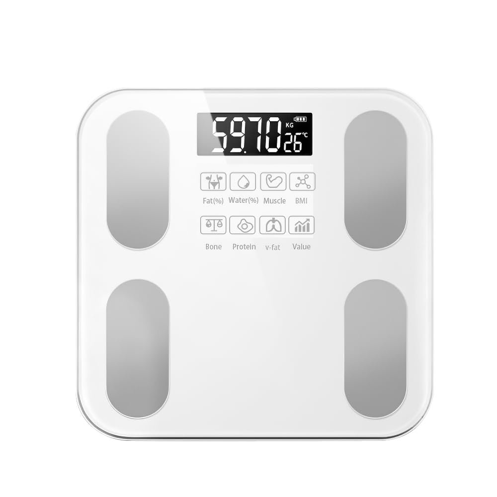 Scale for Body Weight and Fat Percentage,Digital Accurate Bathroom Smart Scale with Large Display,Eligible 13 Body Composition Analyzer Sync App
