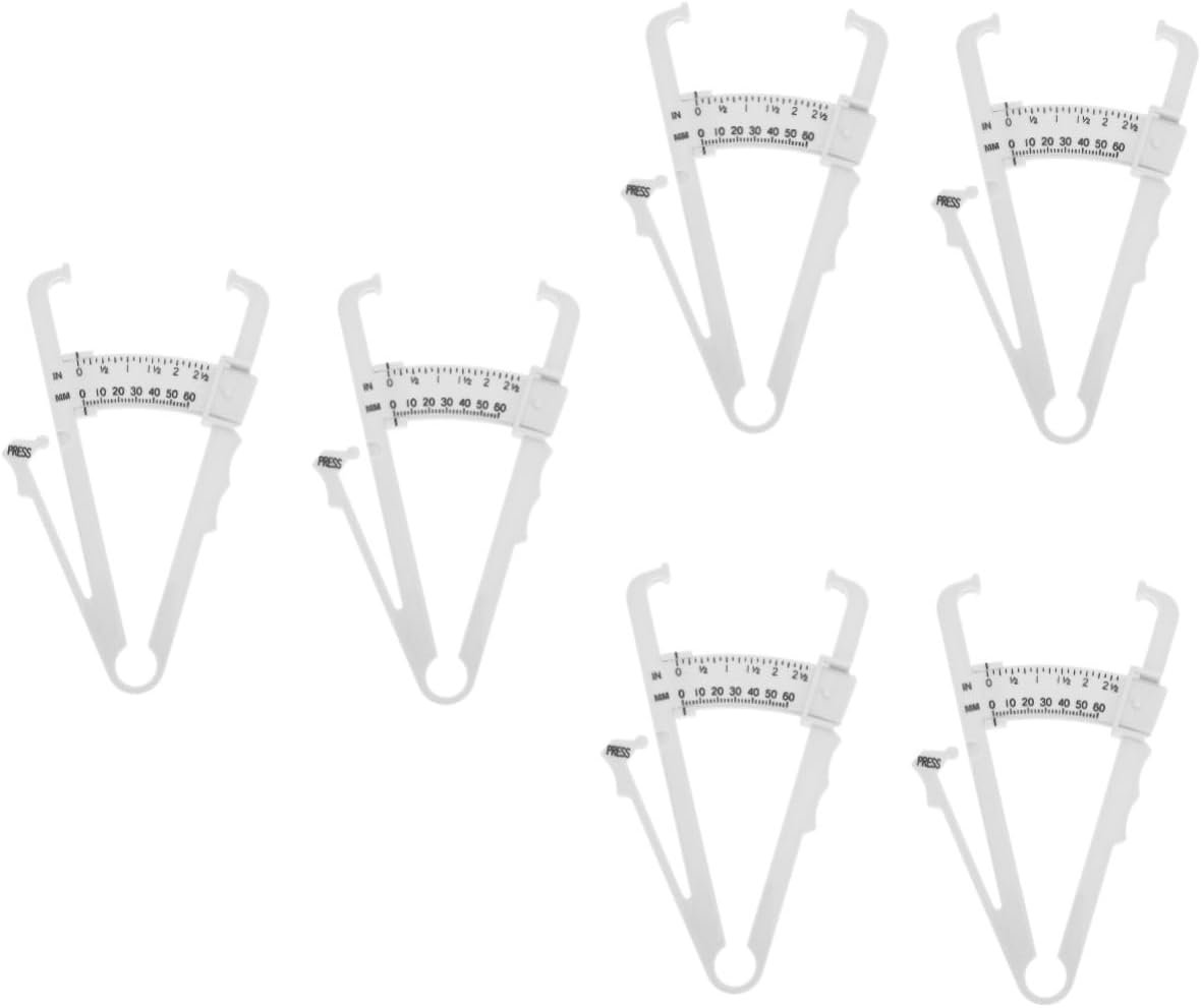 CALLARON 6pcs Skinfold Caliper for Accurate Body Measurement Professional Fat Analyzer Tool for Men and Women Scale Centimeters and Compact Design for Fitness Tracking