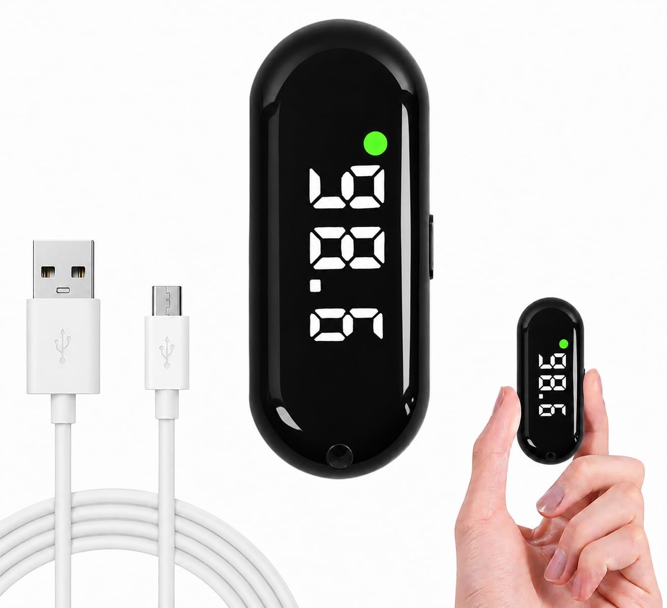 Rechargeable Medical Forehead Thermometer for Adults and Children Black Non-Contact Digital Thermometer with Fast 1-Second Touchless Reading​ Black