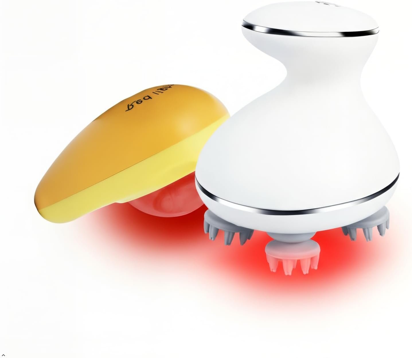 Head Massager with Red Light Therapy, Waterproof Scalp Massager, Red Light massge Ball, Trigger Point Tool for Full Body Pain Relief & Recovery