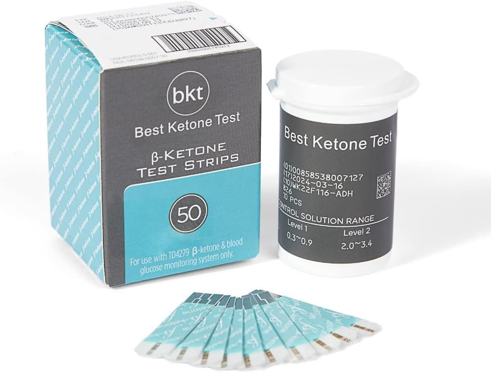 BKT TD-4279 Blood Ketone Test Strips 50ct – NOT for Keto-Mojo GK+ – Only for BKT Meter and Original Keto-Mojo Bluetooth TD-4279