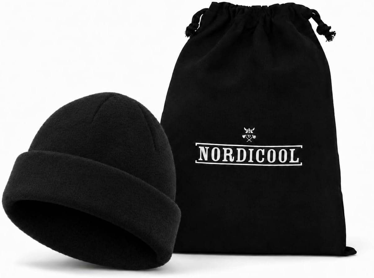 Merino Wool Sauna Hat for Men & Women | Flexible Fit Sauna Cap | Heat & Hair Protection with Organic Cotton Travel Bag