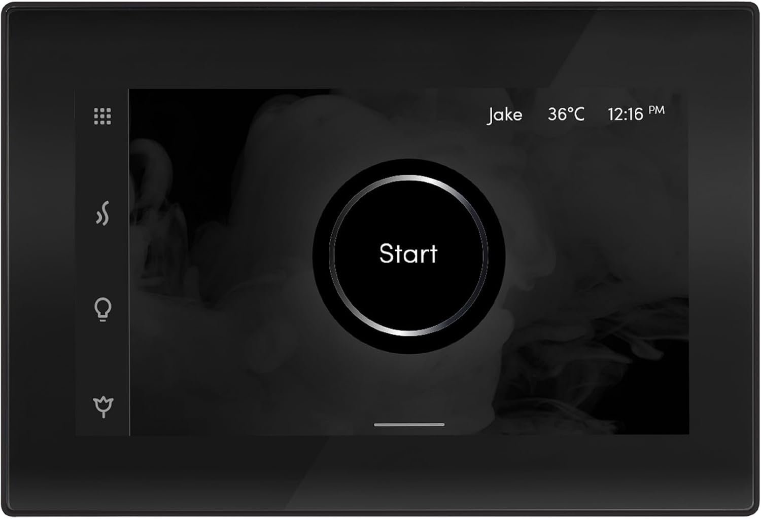 iSteamX Steam Generator Control with Matte Black Bezel in Glass Black