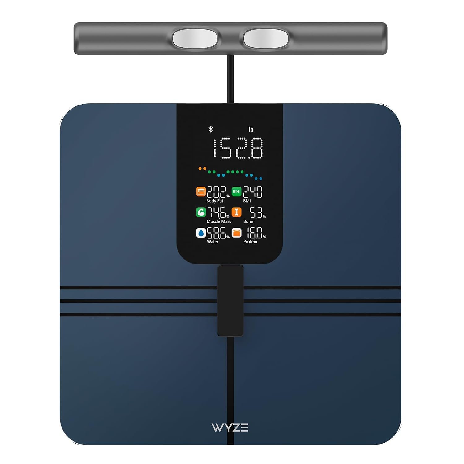 Wyze Smart Scale BodyScan with Handle, 8-Electrode Body Composition Scale for Body Weight, BMI, Body Fat, Muscle Mass, Segmental Analysis, 400 lbs, Black