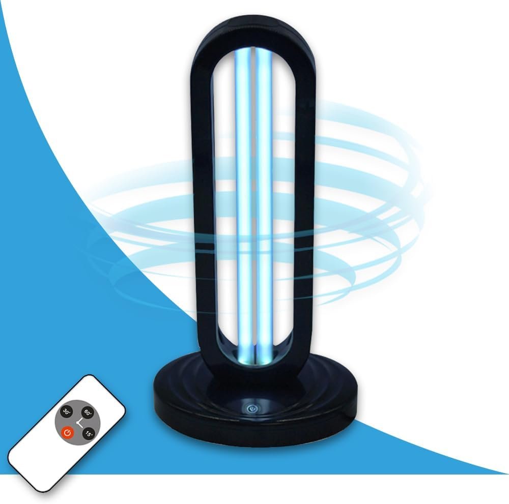 UVILIZER Tower – UV Light Sanitizer & Ultraviolet Lamp with Remote Control (UV-C Cleaner for Home, Room, Office | 38W UVC Disinfection Bulb | Kill Germs, Bacteria, Virus, Dust | USA)