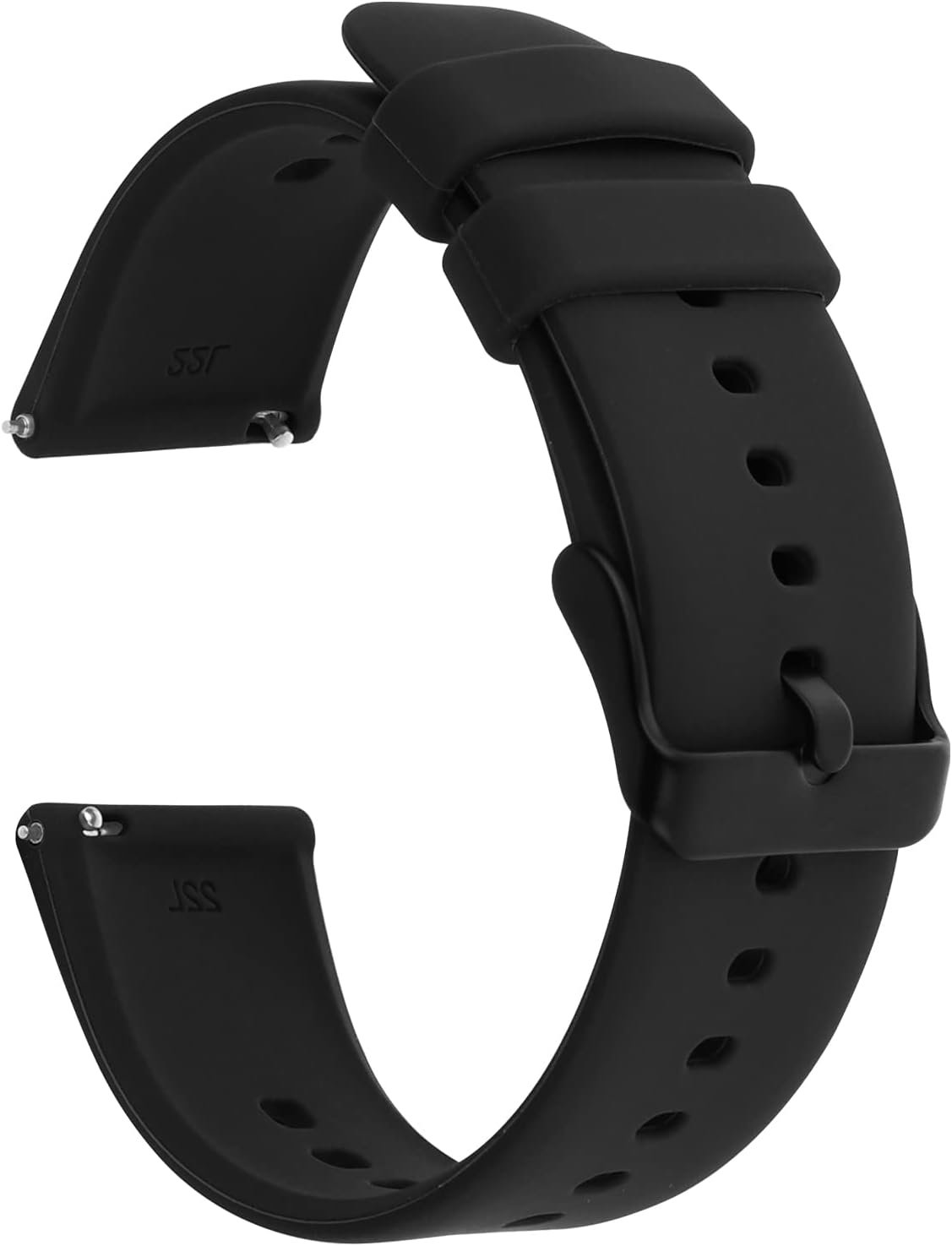 TIESOME Silicone Watch Bands, Quick Release Waterproof Soft Rubber Replacement Straps with Silver Plated Stainless Steel Buckle Compatible with Sport Watch for Men Women