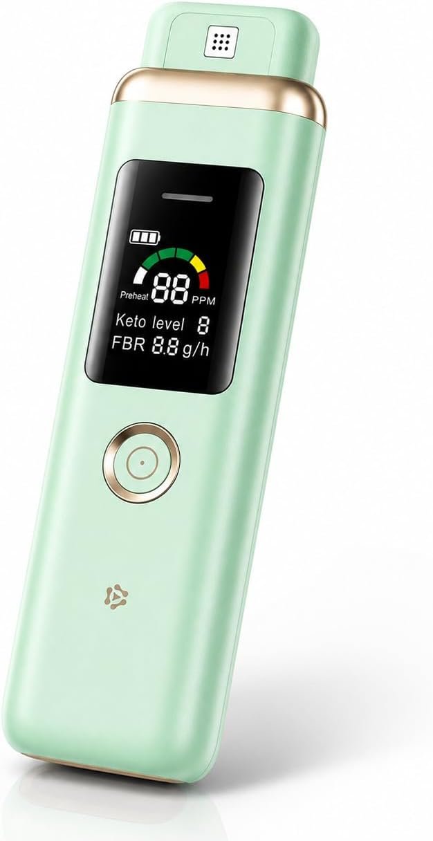 Professional Ketosis Meter Accuracy Ketosis Breath Analyzer Upgraded Ketone Breath Monitors Analyzer for Tracking Your Ketones – Breath Ketosis Tester for Keto Lifestyle & Fitness Goals