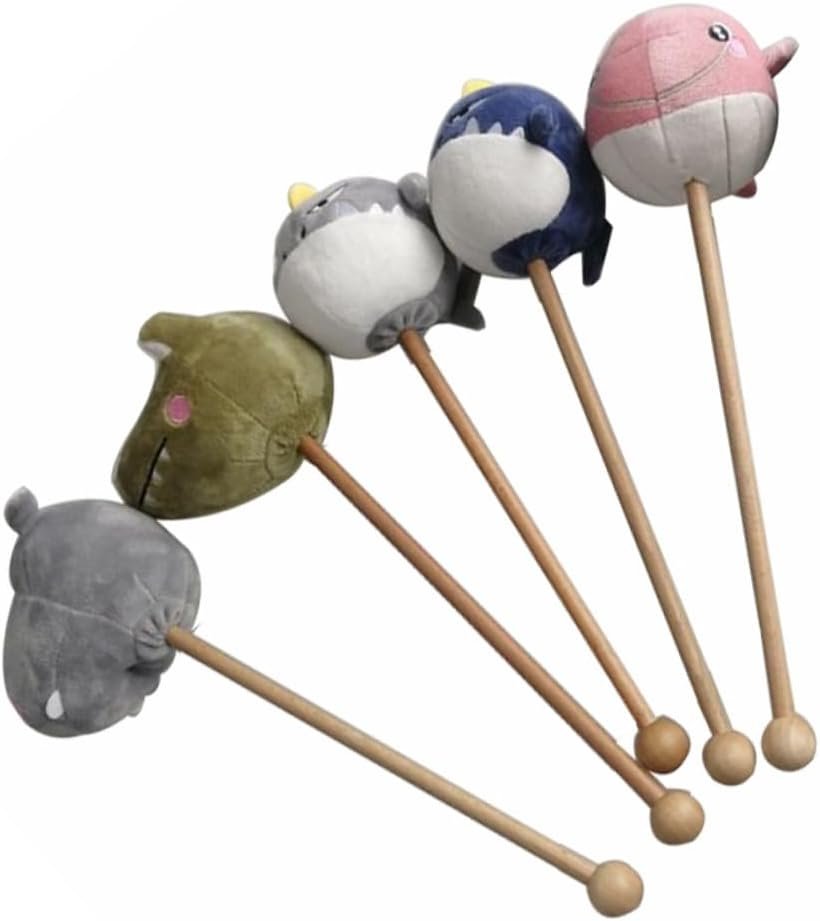 5pcs Cartoon Handheld Massage Hammers Long Handle Body Hammer for Relaxation Stress Relief and Meridian Comfort at Home Office