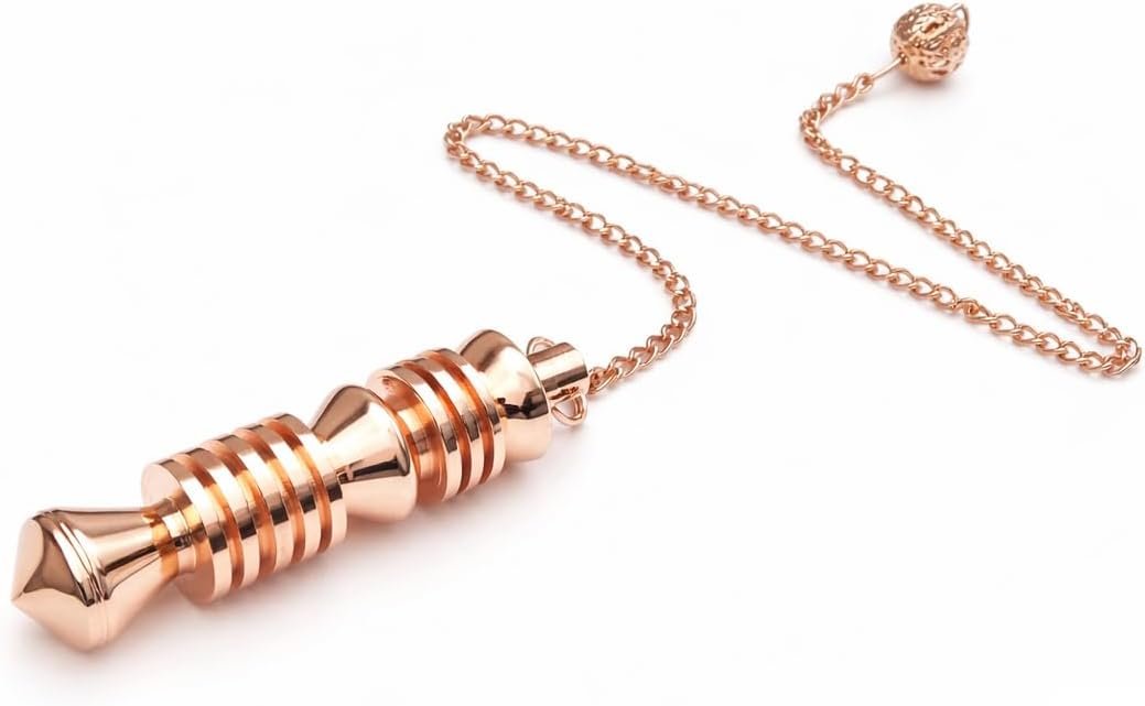 Openable Egyptian Ring Copper Pendulum for Reiki Healing, Dowsing & Chakra Balancing – Divination & Meditation Tool for Energy Cleansing