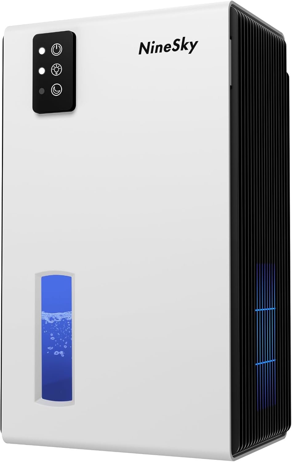 NineSky Dehumidifiers for Home, 1000 Sq.Ft Dehumidifier with 95oz Water Tank, Quiet Dehumidifier for Basement Bathroom Bedroom with 7-Color Ambient Light & Auto Shut Off, White