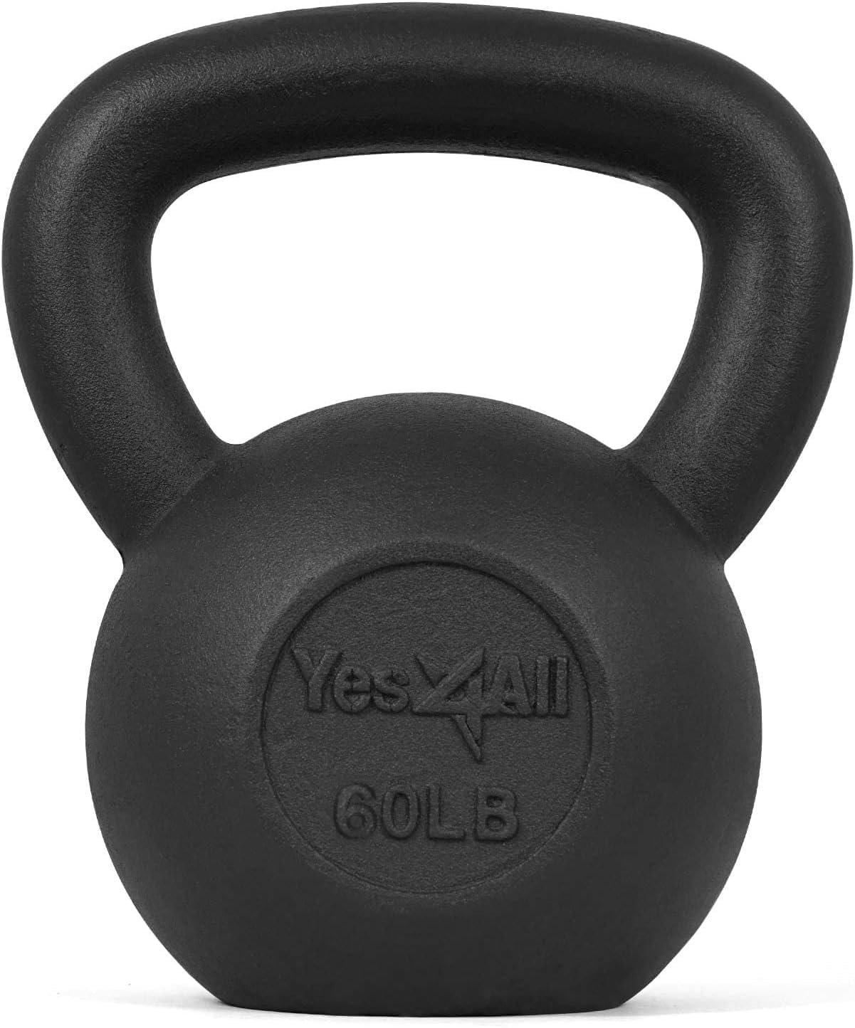 Yes4All Cast Iron Kettlebell, Strength Training Kettlebells 5-80 Lb (5,10,15,20,25,30,35,40,45,50,60,70,80 Lb) for Full Body Workout, Push up, Strength Training – Single & Kettlebell Set of 2 for Men