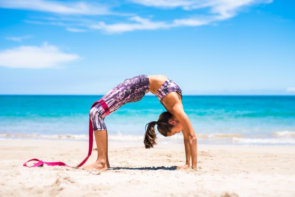 Clever Yoga – 8 ft Yoga Strap for Exercise & Physical Therapy, Leg Stretching Strap Yoga Accessories & Stretching Equipment, Leg Stretcher for Women & Men, Home Workout Essentials