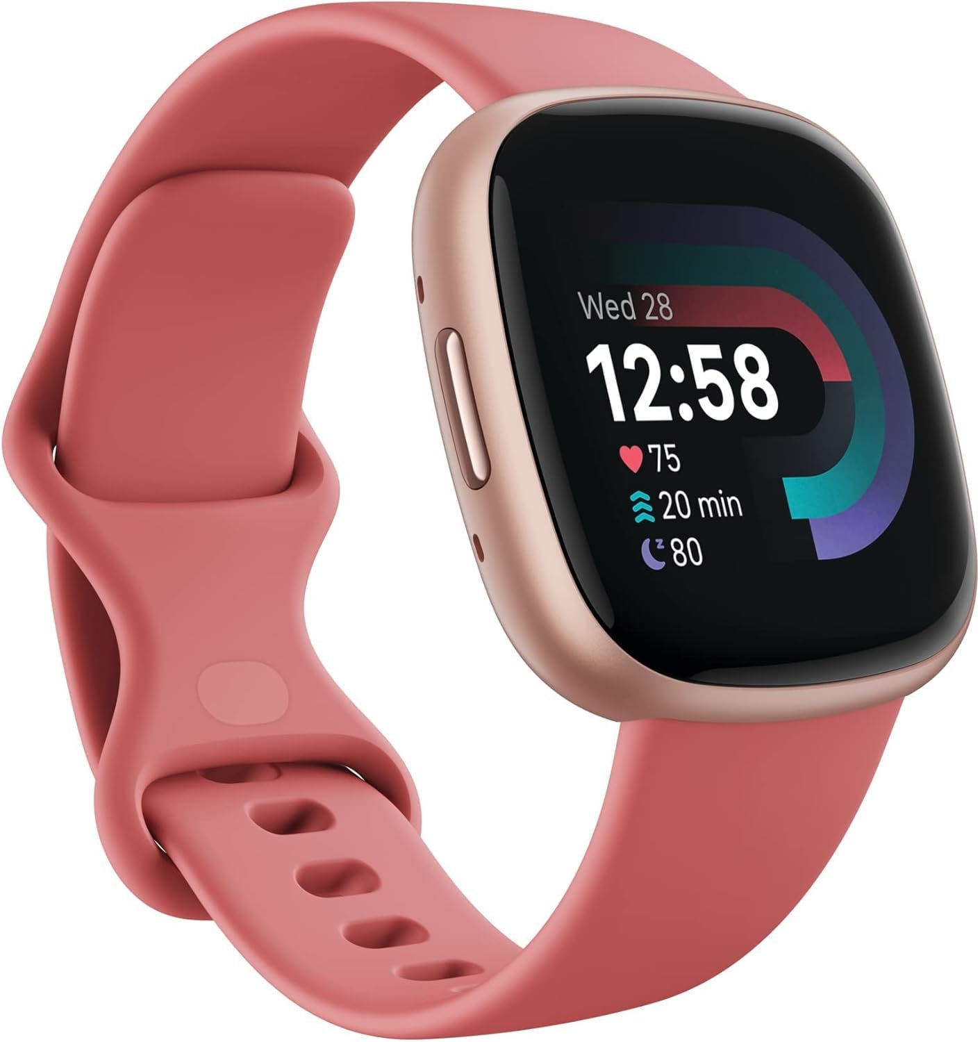 Fitbit Versa 4 Fitness Smartwatch with Daily Readiness – 3-Month Google Health Premium Membership Included – GPS, 24/7 Heart Rate, 40+ Exercise Modes, Sleep Tracking – Pink Sand/Copper Rose