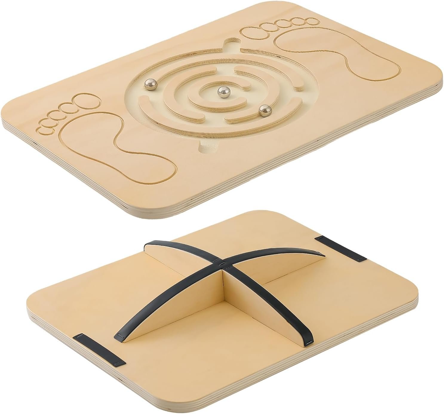 Juoe Maze Balance Board Wobble Board for Kids and Adult,up to 350 Ibs for Coordination Skills Obstacle Courses Sensory Balance Toys for Kids,Professional Rocker Balance Board for Physical Therapy.