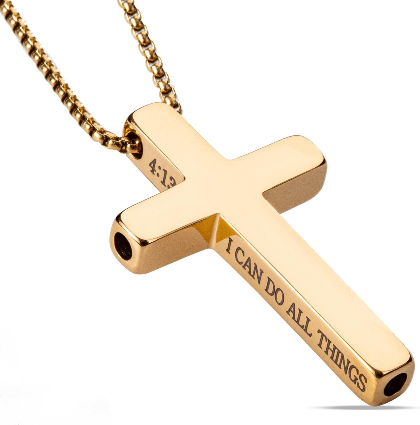 Cross Breathing Necklace, Inspirational Bible Verse Anti-Anxiety Mindfulness Necklace, Premium Stainless Steel Breathwork Tool, Anxiety Relief Items Gift