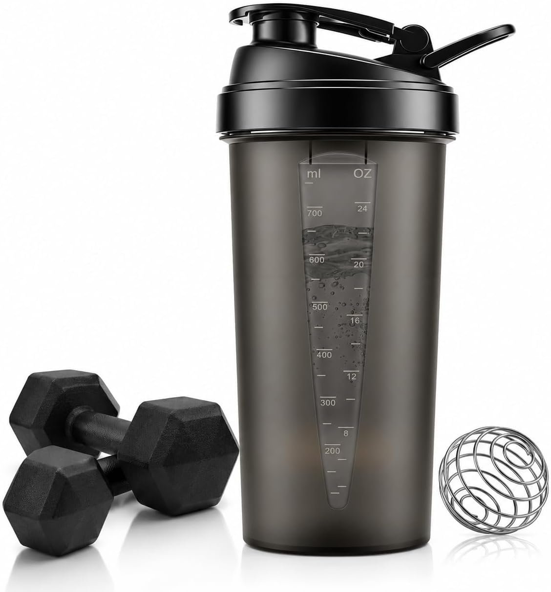 Protein Powder Shaker Cup, Portable Bottle for Pre Workout, Meal Replacement Shakes and Fitness Drinks, Lightweight Sports Bottle for Men and Women