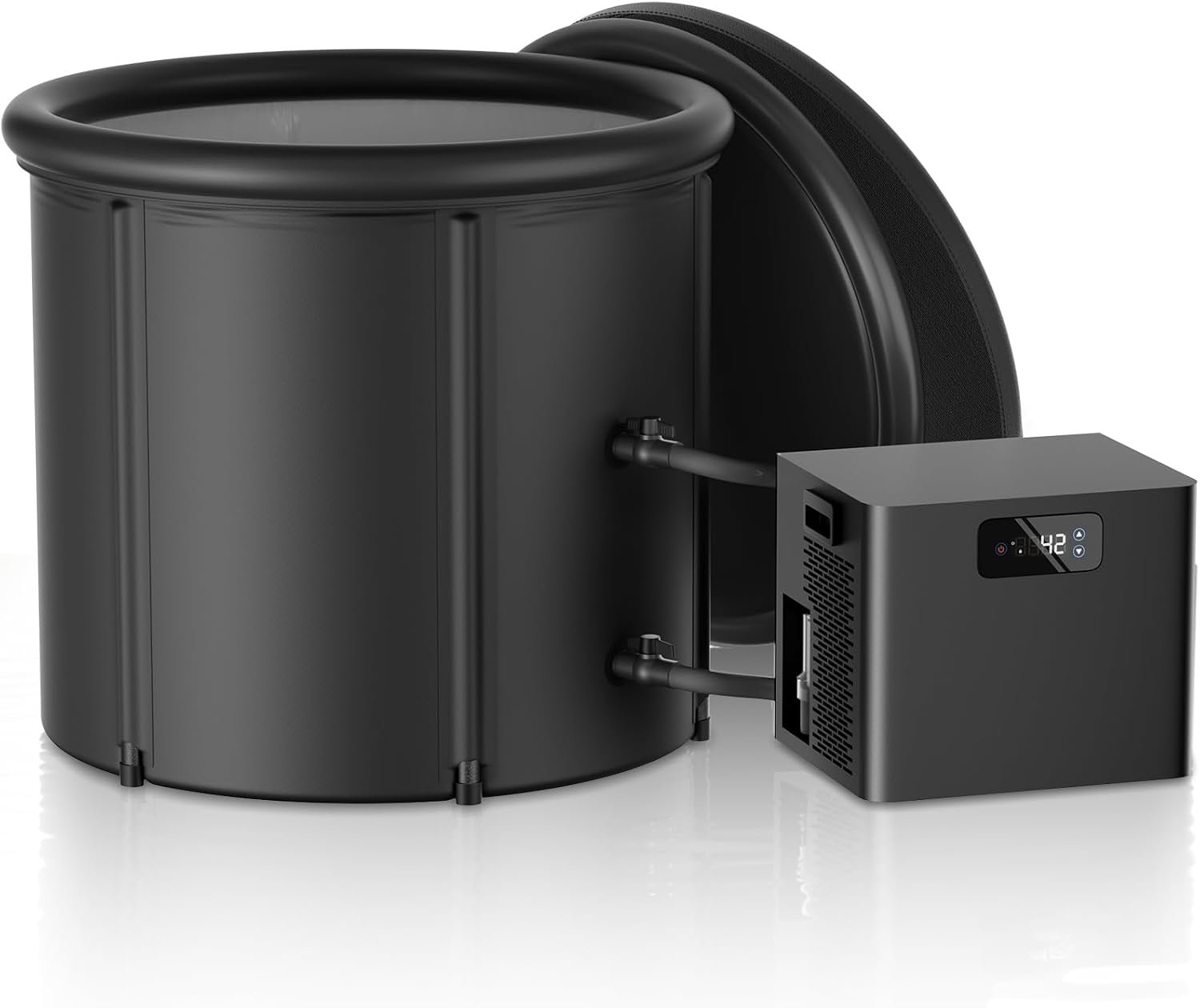 1/3 HP Cold Plunge Chiller & Ice Bath Tub Kit, 100Gal Cold Plunge Tub with Water Chiller, Ice Bath Chiller with Built-in Pump & Filter and Portable Ice Pod for Home Outdoor Recovery Cold Therapy