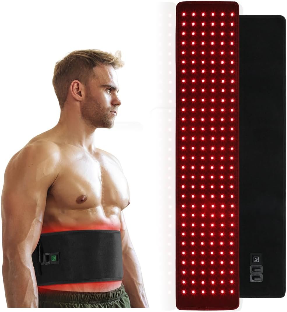 SQUATZ Red Light Therapy Belt, Infrared Light Therapy Wrap Red Light Therapy Device for Body for Back Shoulder Waist Muscle Pain Relief for Women Men, 540 LED Chips in 180 Diodes, 300% More Effective