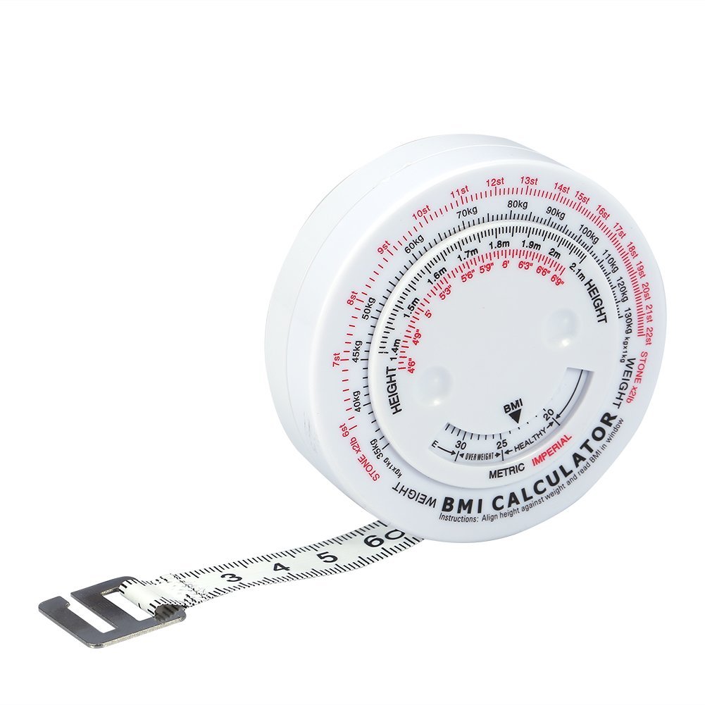 Body Measuring Tape for Men & Women – Retractable Fitness Tape Measure, BMI & Body Fat Calculator, Arms, Chest, Thigh & Waist Measurement for & Fitness Goals