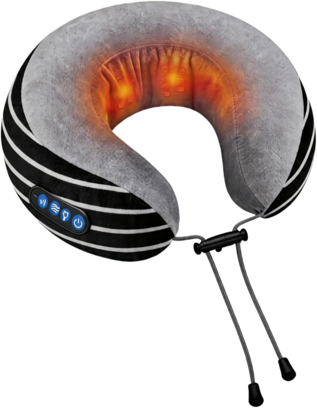 Neck Massager with Heat for Pain Relief Deep Tissue, Kneading Shiatsu Cordless Heated Neck Massager Pillow for Travel Office Home, USB-C Rechargeable, Massager Gifts for Men Women Dad Mom
