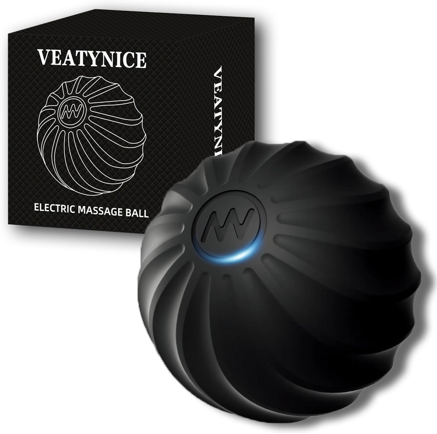 Cordless Electric Massage Ball – USB Rechargeable Portable Massager, Skin-Soft Silicone for Foot, Back, Neck, Shoulder, Full Body Deep Tissue Massage, Muscle Tension Relief