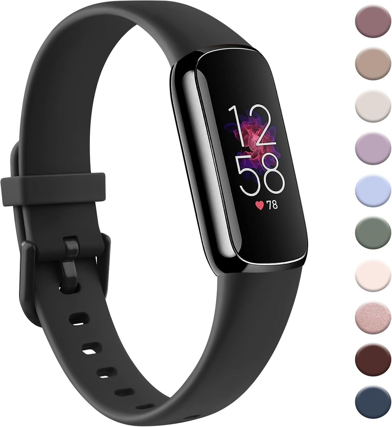 AK Sport Band Compatible with Fitbit Luxe Bands for Women Men, Soft Silicone Replacement Sport Straps Wristbands for Fitbit Luxe Fitness and Wellness Tracker