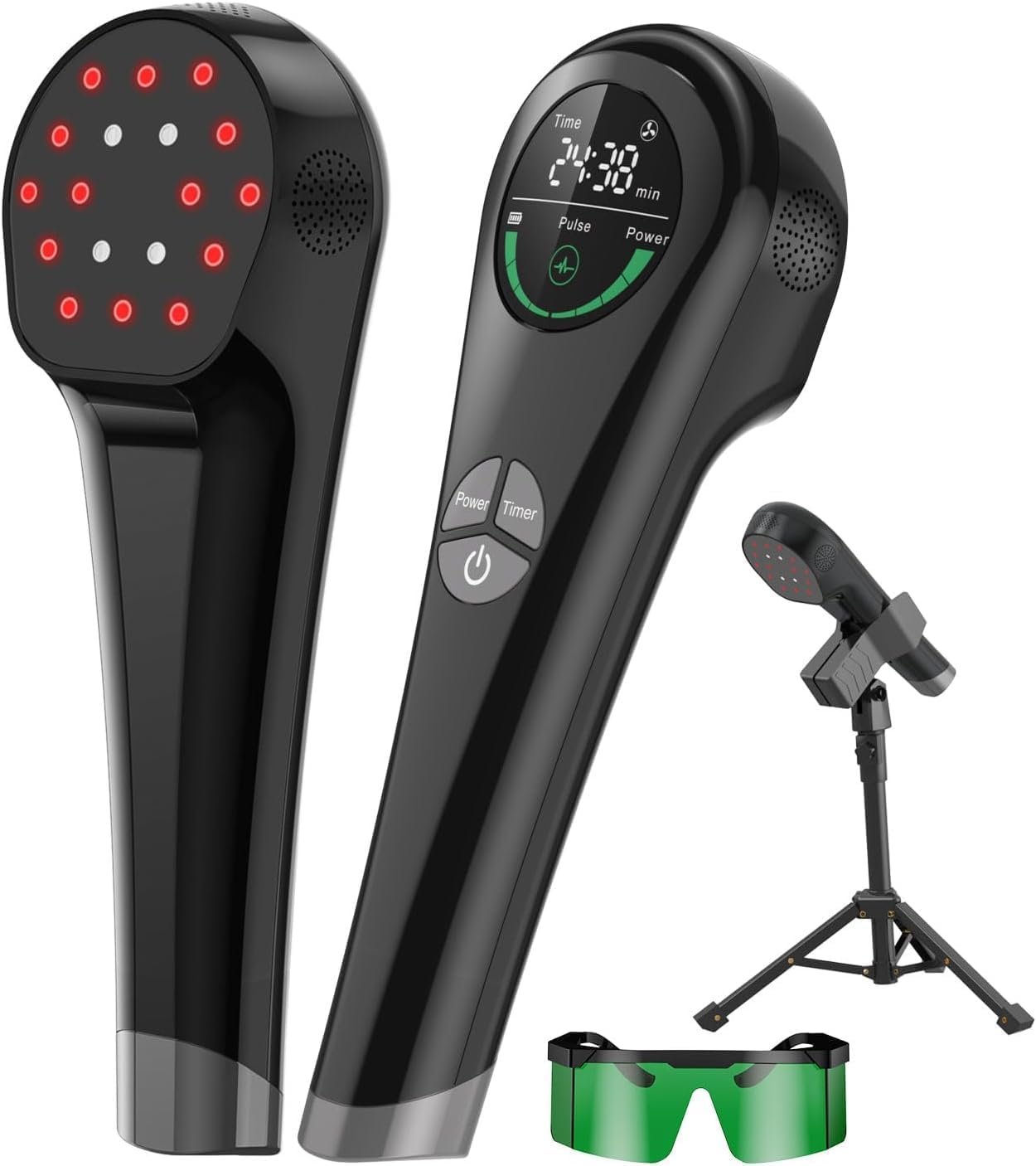 Handheld Red Light Therapy with Stand-Near Infrared Light Therapy Device, Cold Therapy Device Pain Relief for Joints & Muscles (4 x 808nm + 14 x 650nm)