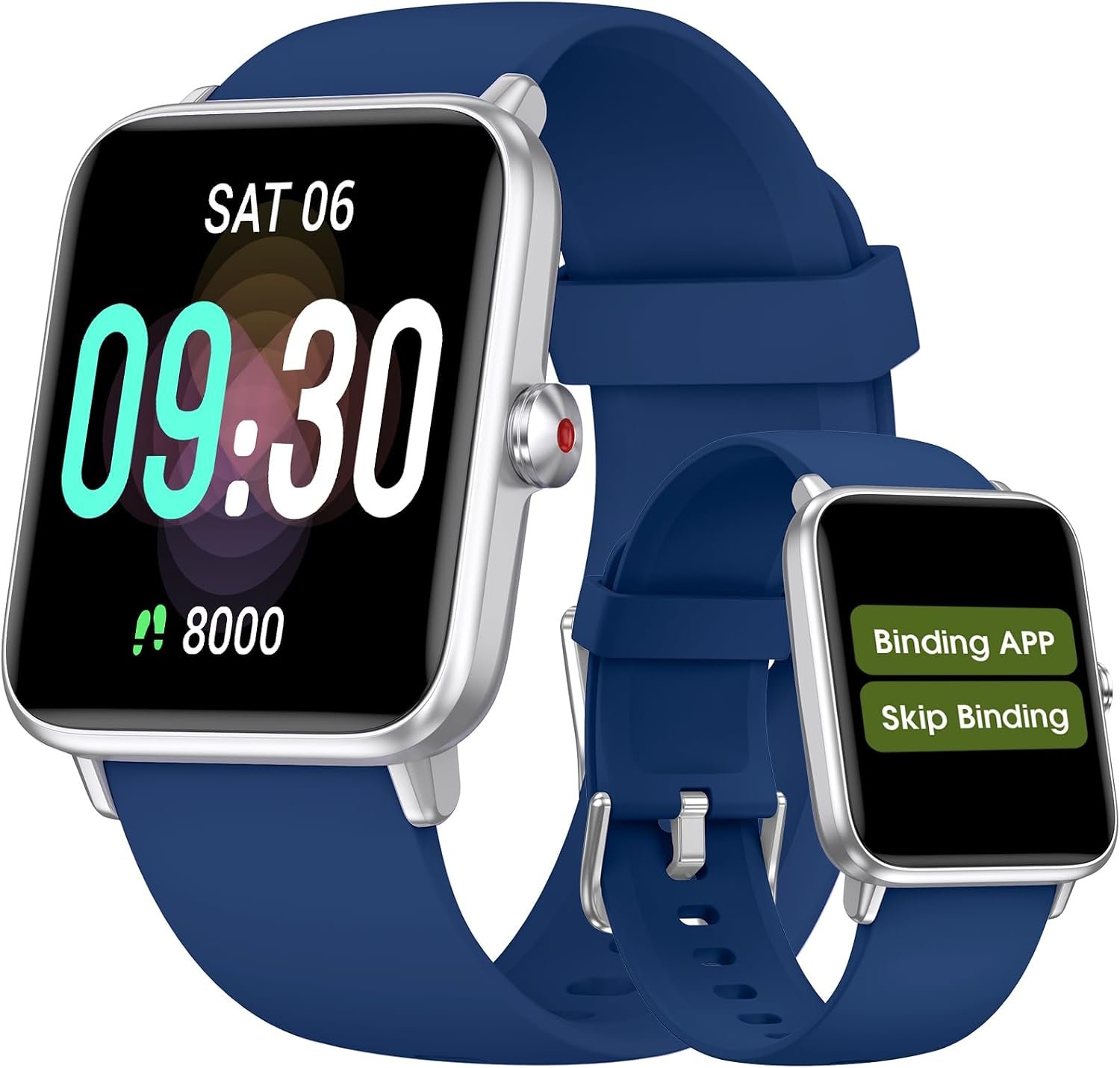 TYKOIT Smart Watch, Fitness Tracker with Heart Rate Monitor, Blood Oxygen, Sleep Tracker, 41mm Touchscreen Smartwatch for Android iOS Waterproof Pedometer Watches Step Calories Tracker for Women Men