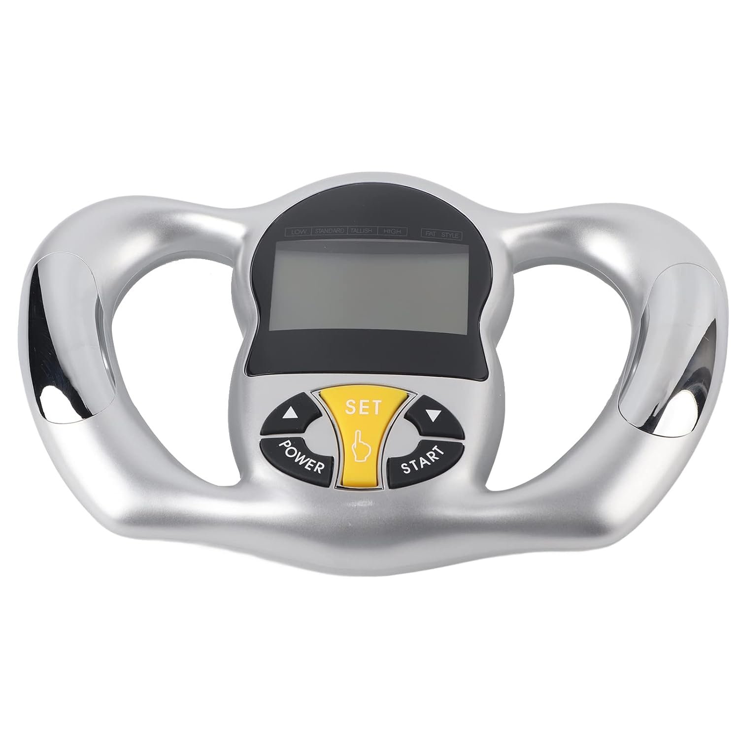 Digital Body Fat Analyzer, Handheld Body Fat Tester with LCD Screen Calorie and BMI Measurement Monitor for Fitness