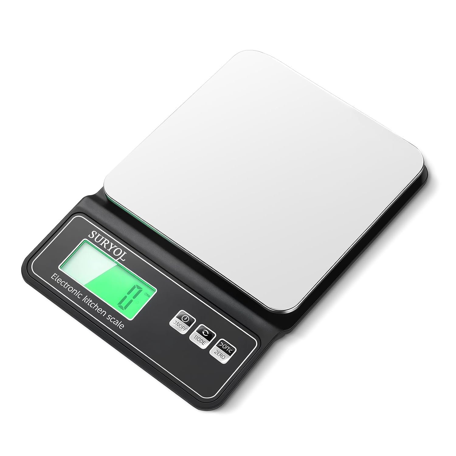 Digital Food Scale 0.5g/0.1oz Kitchen Scale – 11lb 5 Units Tempered Glass & Stainless Steel – Food Weight Scale Grams and Ounces for Cooking, Baking