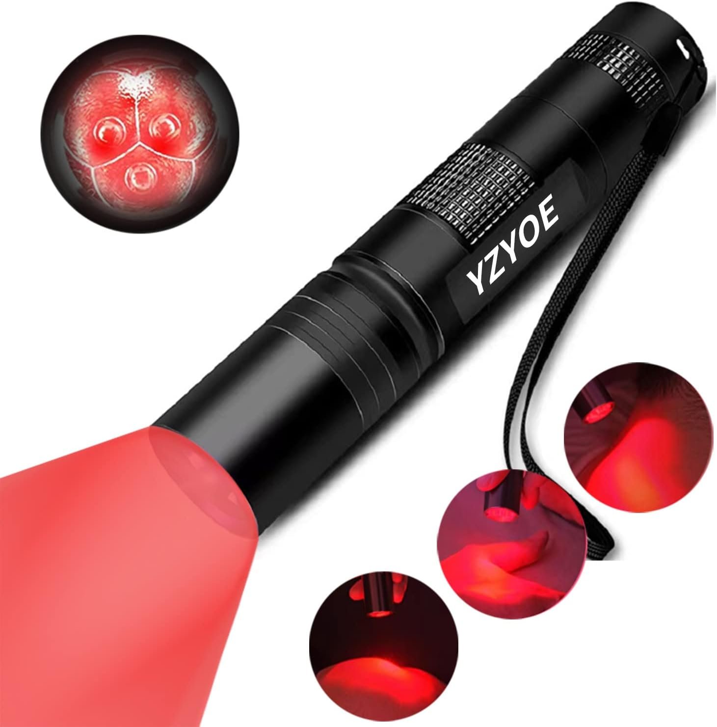 Infrared Light Therapy for Joint and Muscle Pain. Red Light Therapy for Face,Infrared Light Therapys,Red Lights-3 Wavelengths,Therapys Device Red Light Wand.