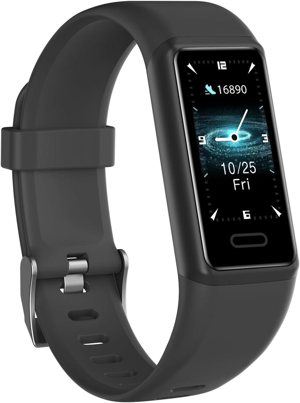 Cloudpoem Fitness Tracker, Fitness Watches for Men Women with 24/7 Heart Rate Monitor Sleep Tracker Step/Calorie Counter Stopwatch Pedometer IP68 Waterproof (Dark Black)