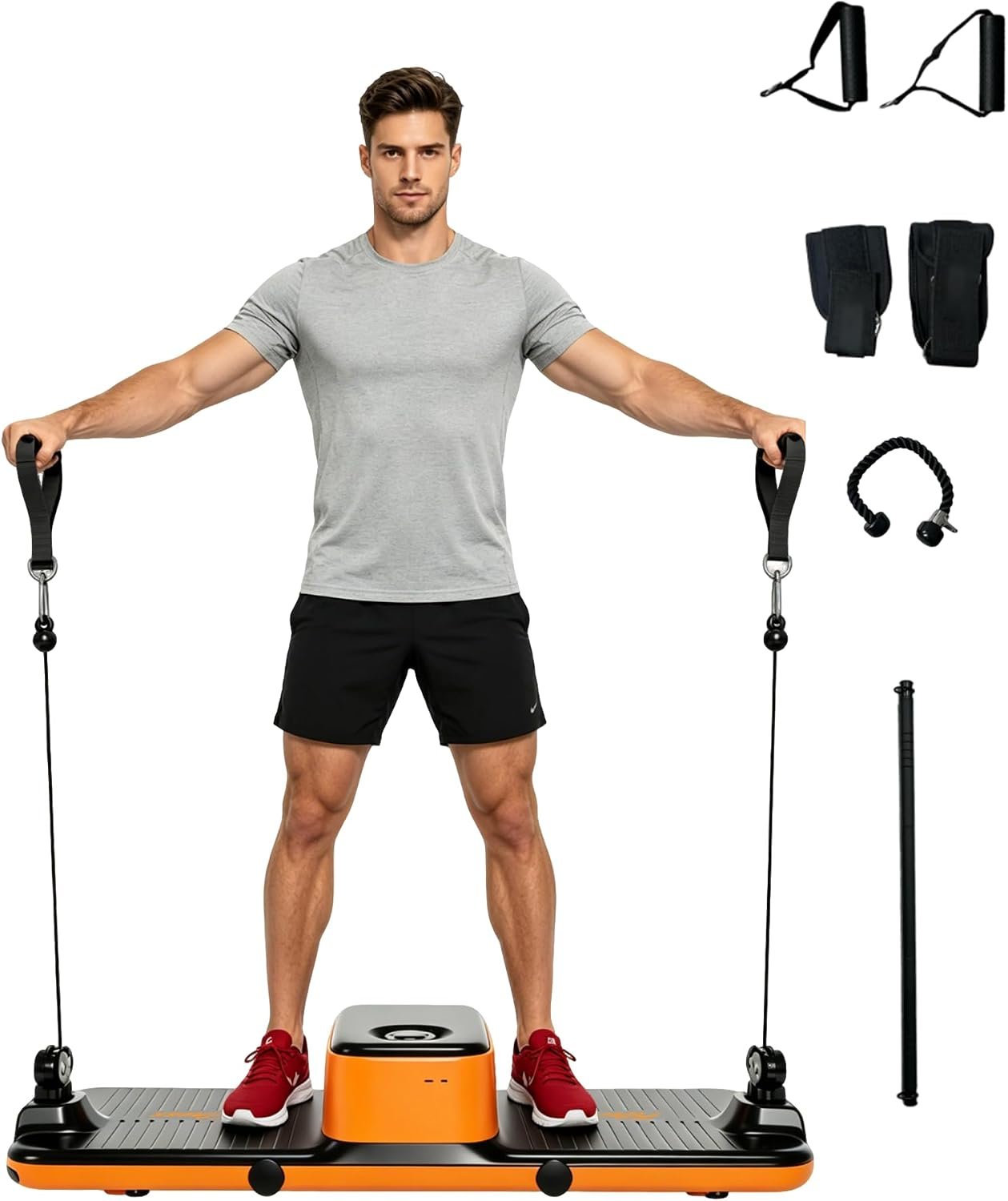 All in one Smart Home Gym, Multi-Functional Strength Training Station | Home Gym for Full Body Workout, Workout Machine for Small Space, Compact Cable Machine, Portable Resistance Trainer