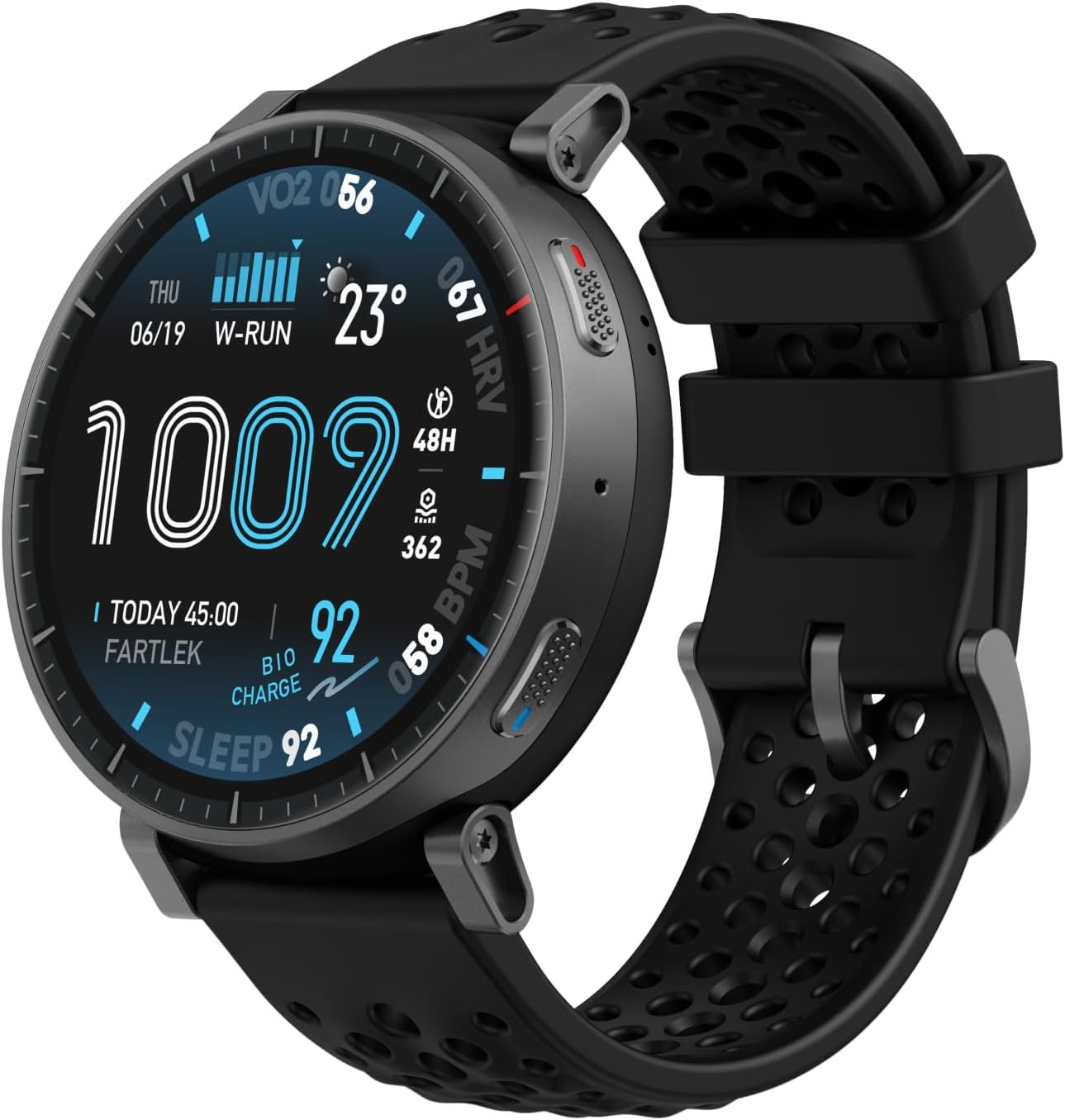 Amazfit Active Max Smart Watch 1.5″ AMOLED Display, 25-Day Battery, Offline Maps, GPS, 4GB Storage, 170+ Sport Modes, 5 ATM Water Resistant, Heart Rate & Sleep Fitness Tracker for Android & iPhone