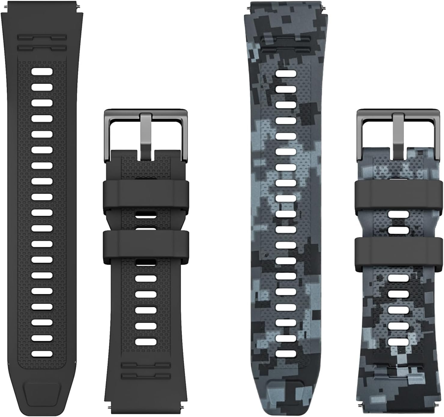 WalkerFit 22mm Smart Watch Band, for CARBINOX Blaze/Edge/Vortex, Compatible with AMAZTIM M2/T3/M3 Ultra/M3/T2/M3E, Sports Straps Replacement Bands, Adjustable Wristband, Men Smartwatch Band, 2 Packs
