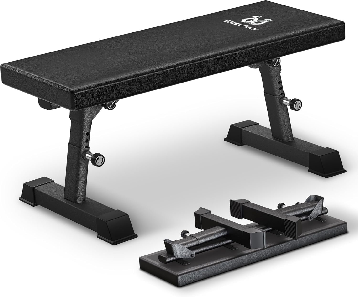 Flat Weight Bench – 1300lb Capacity Heavy Duty Foldable Workout Bench for Home Gym, Adjustable Strength Training Bench Press for Ab and Full Body Exercises, Sturdy T-Shaped Legs, Easy to Fold Home Gym for Woman Man