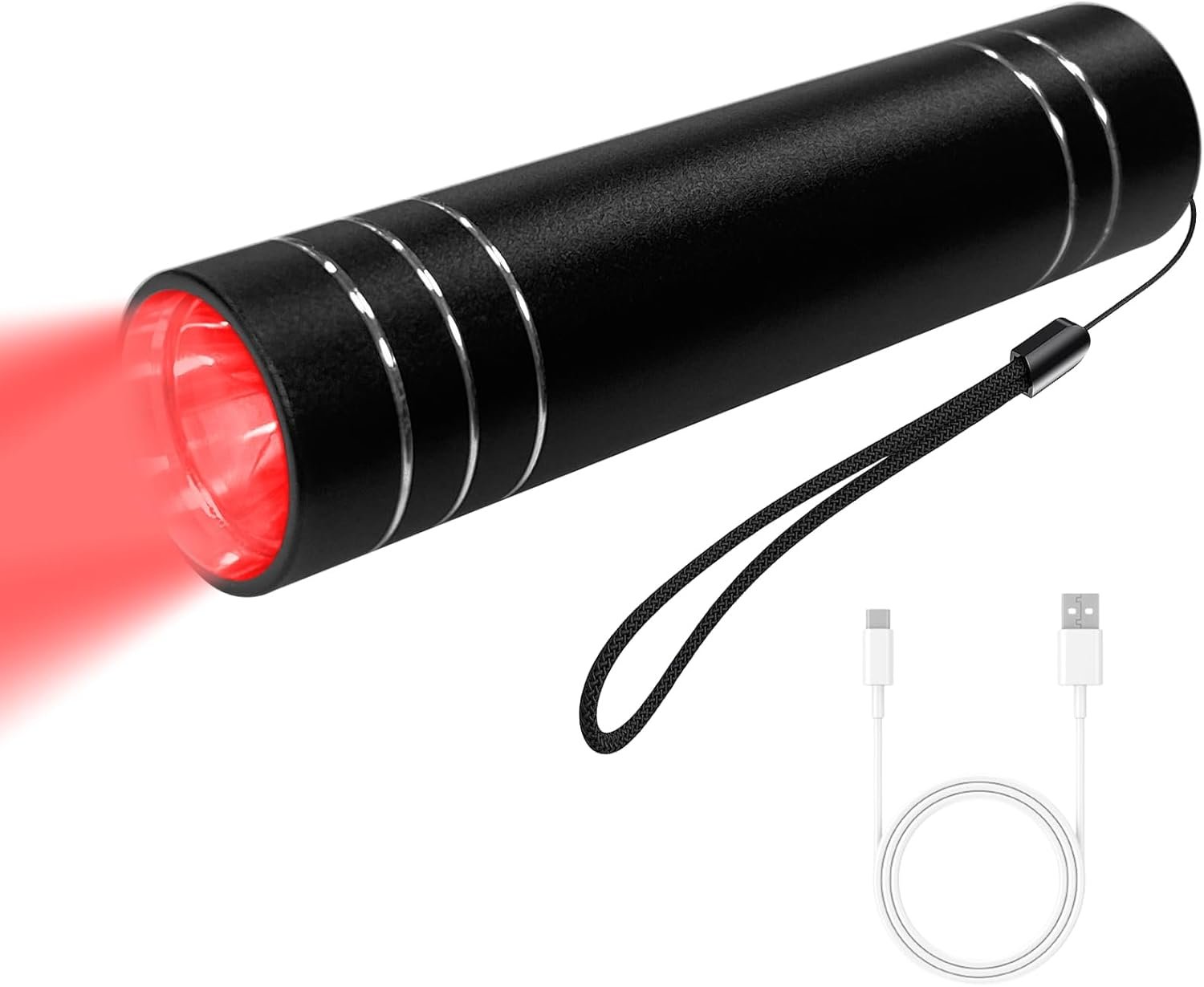 Red Light Therapy Device for Joint and Muscle, 660nm&850nm LED Light Therapy Wand, Portable Infrared Light Therapy Torch, Near Infrared Light for Body, Face, Neck, Back,Knee (Black)