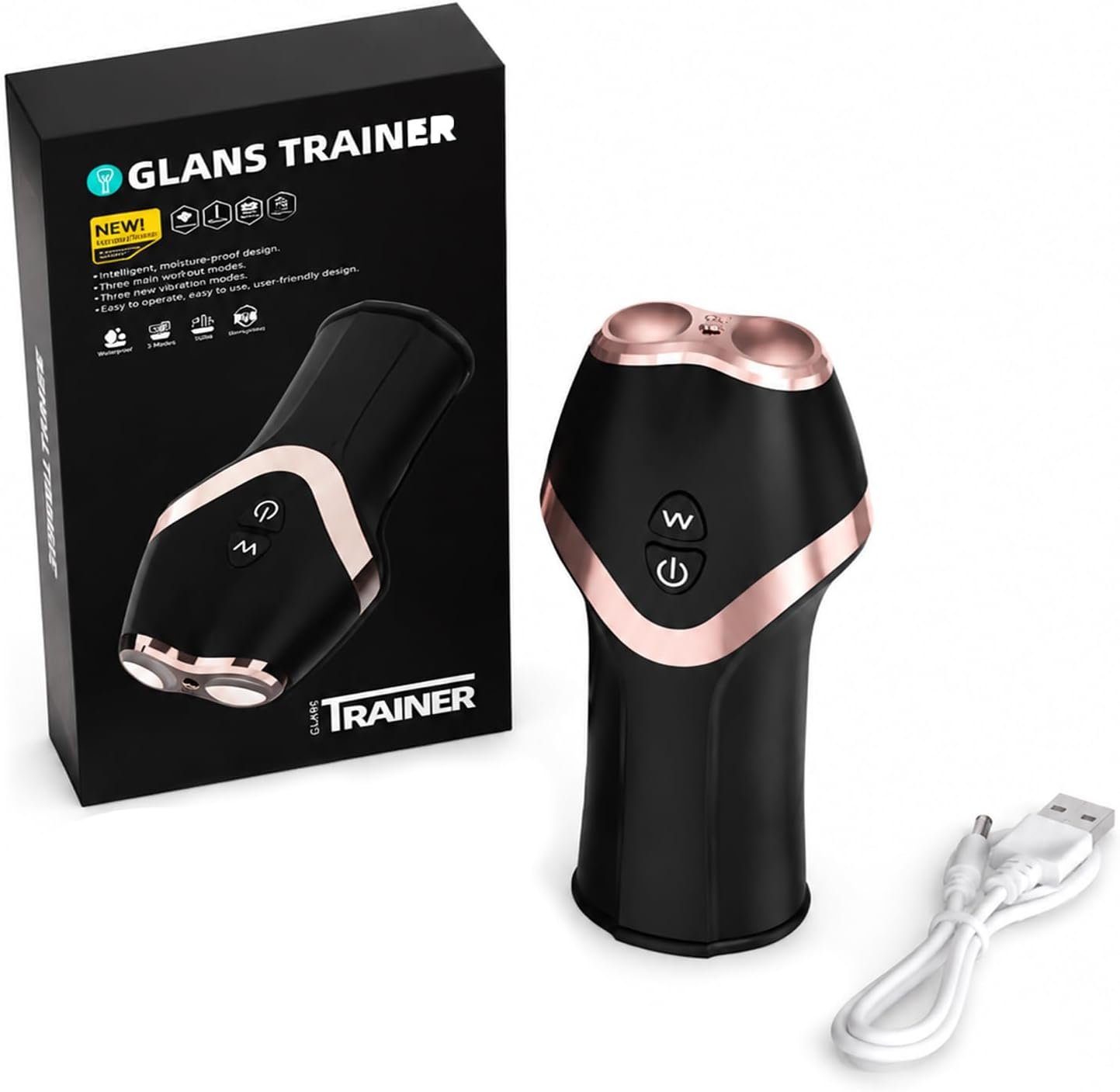 FirmFlow Pro Men’s Core Trainer – 12-Mode Private Performance Routine Device for Stamina & Strength – USB Rechargeable, Discreet & IPX4 Water-Resistant, Black