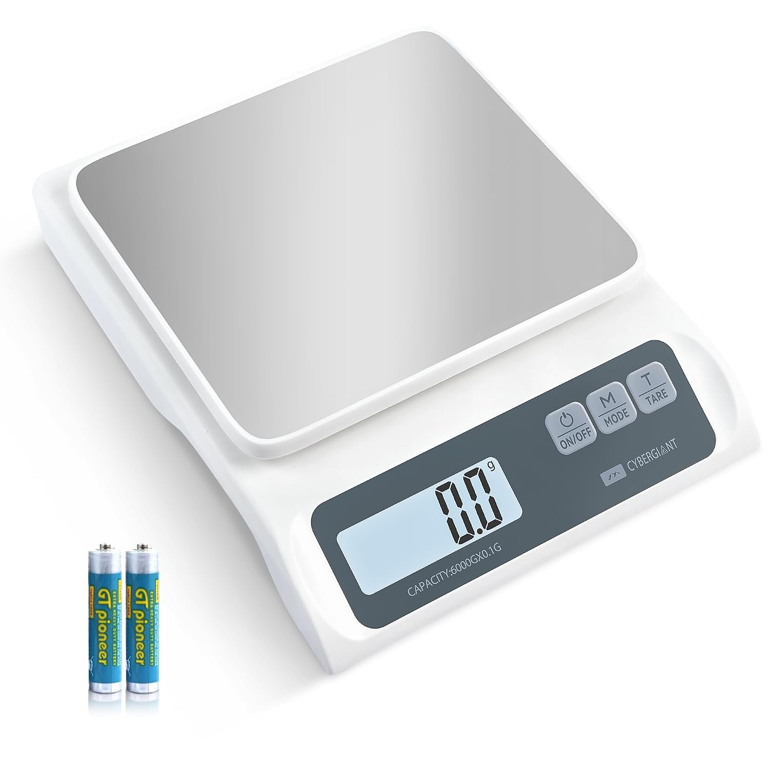 CYBERGIANT 13lb/0.1g Precision Digital Food Scale – Meal Prep Kitchen Baking & Espresso Coffee – Gram Scale with Stainless Steel Platform & LCD Display