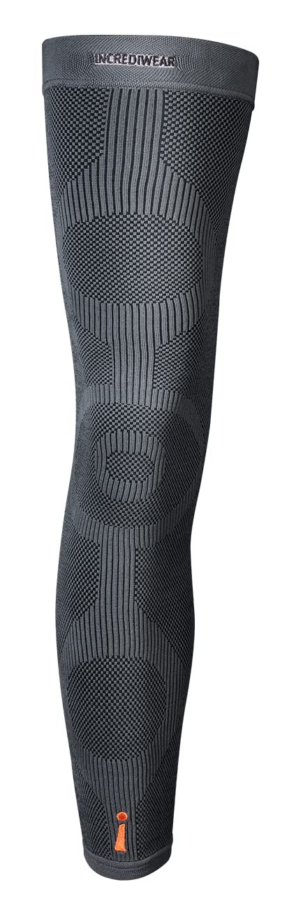 Incrediwear Leg Sleeve – Infrared Full Leg Sleeves for Women and Men Supporting Pain Relief, Swelling, Muscle Recovery, Post-Op, Lymphedema, ACL Recovery (Charcoal, Medium)