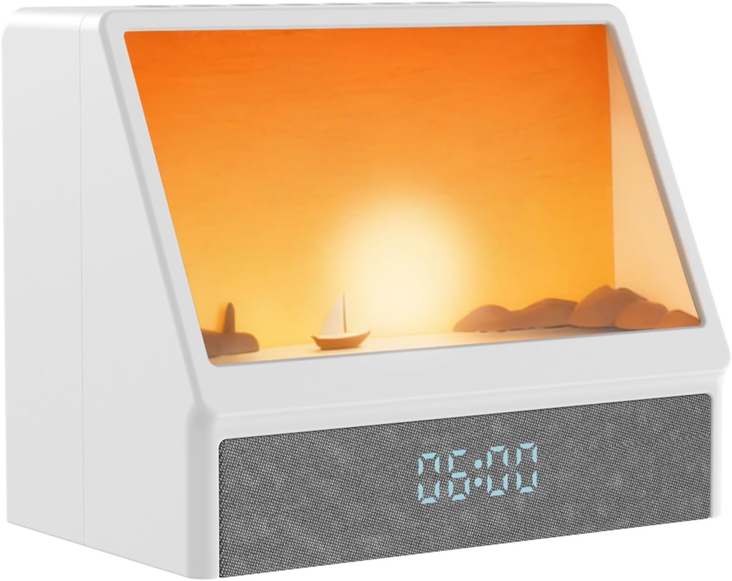 Flymiro Sunrise Alarm Clock, White Noise Machine Lamp, Wake Up Light with 12 Sounds, Sleep Aid,Dimmable Clock for Adults Kids Bedroom,Bluetooth Speaker