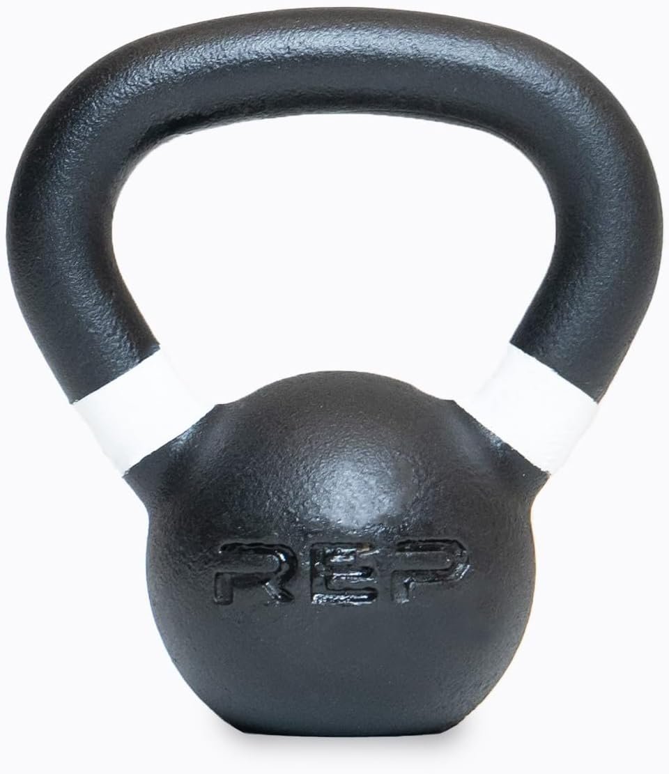 REP Fitness Single Kettlebells Weight Range, Cast Iron, Strength Training, Power Workout Equipment, Home Gym, Free Weights, Dumbbell Alternative, Exercise, Men, Women