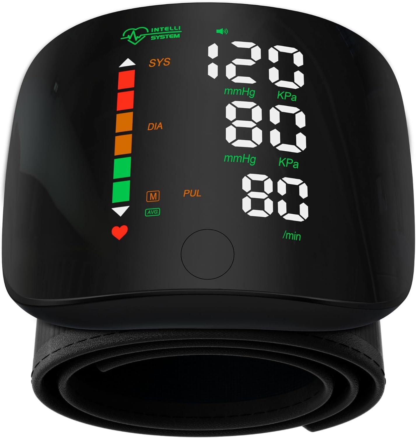 Double love Wrist Blood Pressure Monitor Led Display, Touch Screen Wrist Blood Pressure Cuff 99×2 Reading Memory Wrist Bp Monitor with Carrying Case(Black)