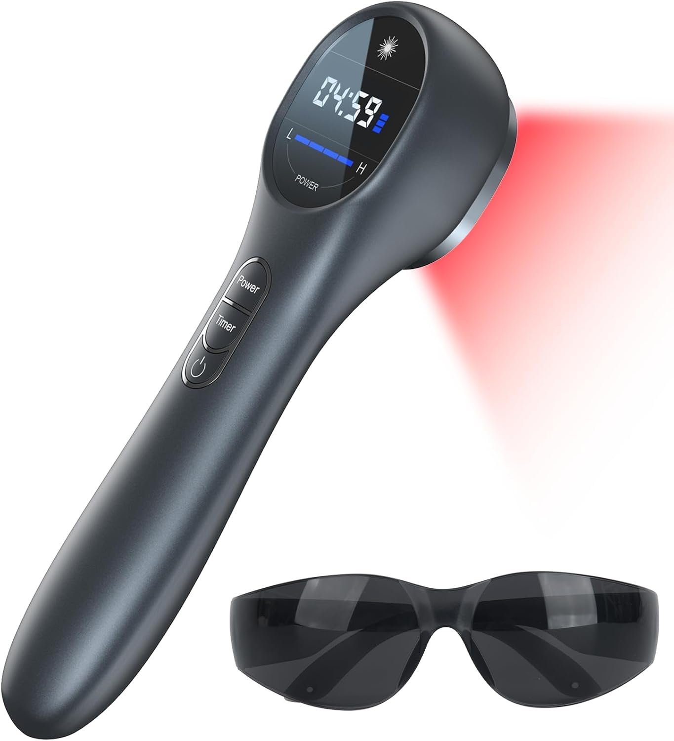 Red & Near-Infrared Light Device for Body, 650 nm & 808nm Red Light Wand, LED Display Timer Control for Home Use
