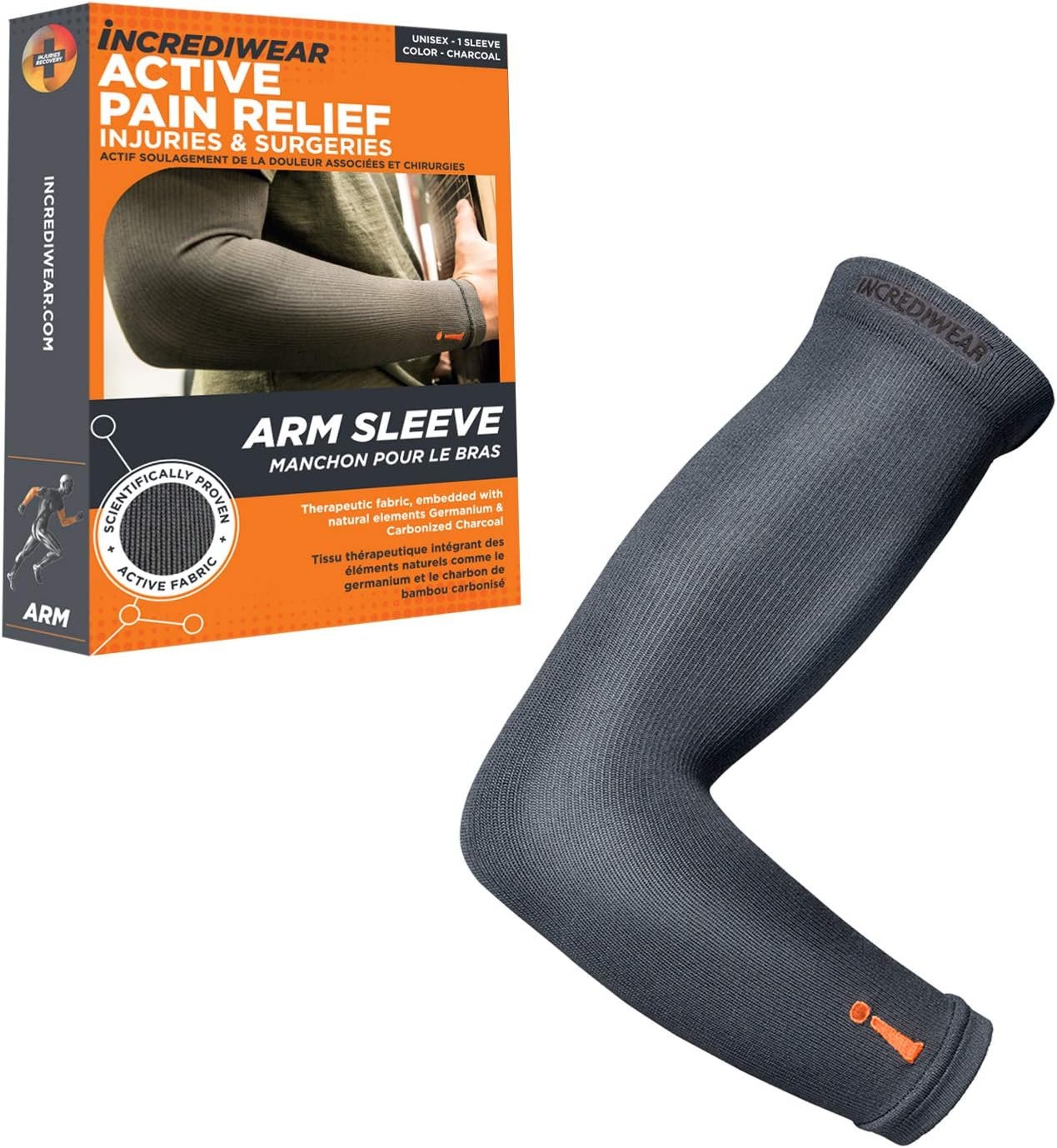 Incrediwear Arm Sleeve – Infrared Arm Sleeves for Men & Women, Arm Support | Muscle Recovery & Muscle Pain Relief for Tennis Elbow Tendonitis, Arm Sleeves for Baseball, Basketball, Football, Working Out