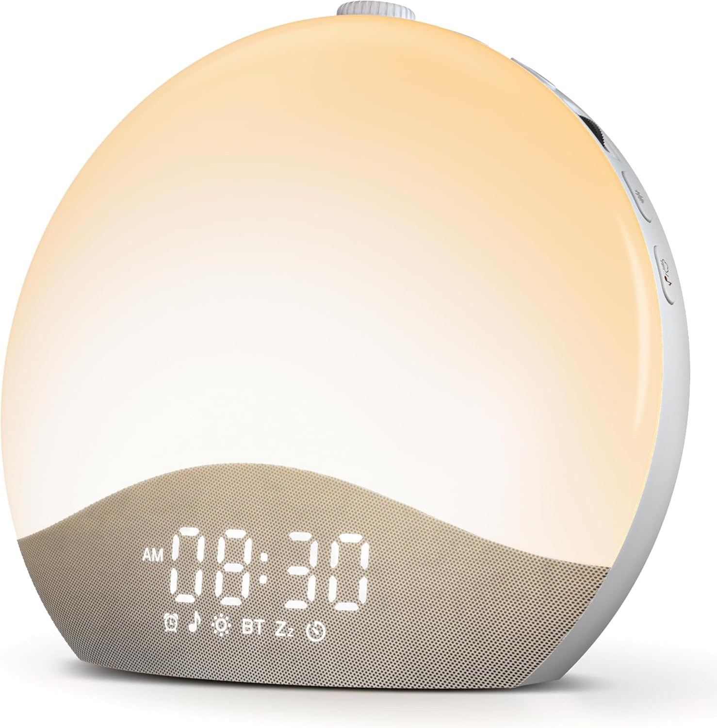 ecozy Sunrise Alarm Clock, White Noise Sound Machine, Alarm Clock for Bedrooms, 26 Soothing Sounds, 17 Night Lights, Bluetooth Speaker, Sunrise Wake-Up Light for Heavy Sleepers, Adults, Kids