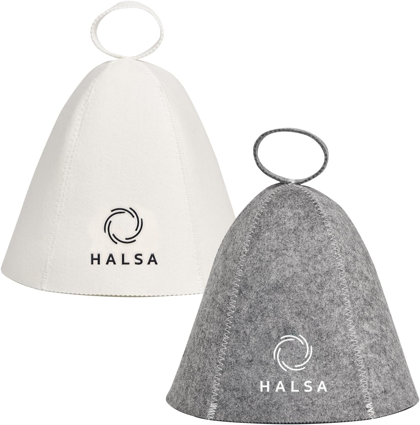 Halsa Sauna Hat 2 Pack – Felt Sauna Hats for Men & Women, Heat Protection Caps for Sauna, Steam Room & Banya, Soft Durable Comfortable Headwear for Hot Room & Sweat Sessions Multi Color