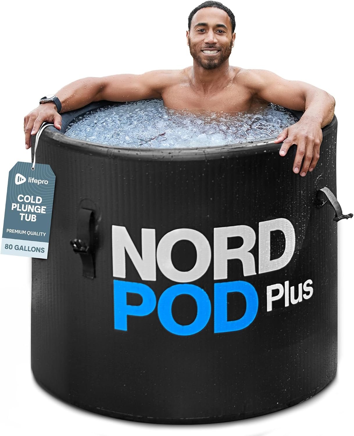 LifePro NordPod Plus Recovery Ice Tub – Portable Cold Plunge Tub with Drop-Stitch Construction – Ice Bath Tub for Athletes – Cold Water Therapy Tub for Ice Bath Recovery with Inflatable Lid & Air Pump