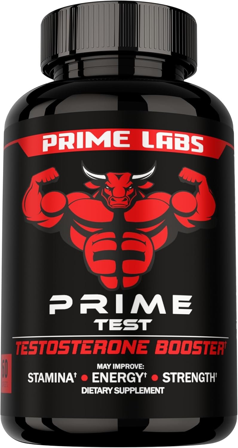 Prime Labs – Men’s Testosterone Booster – Stamina, Endurance, & Strength Booster – 60 Caplets